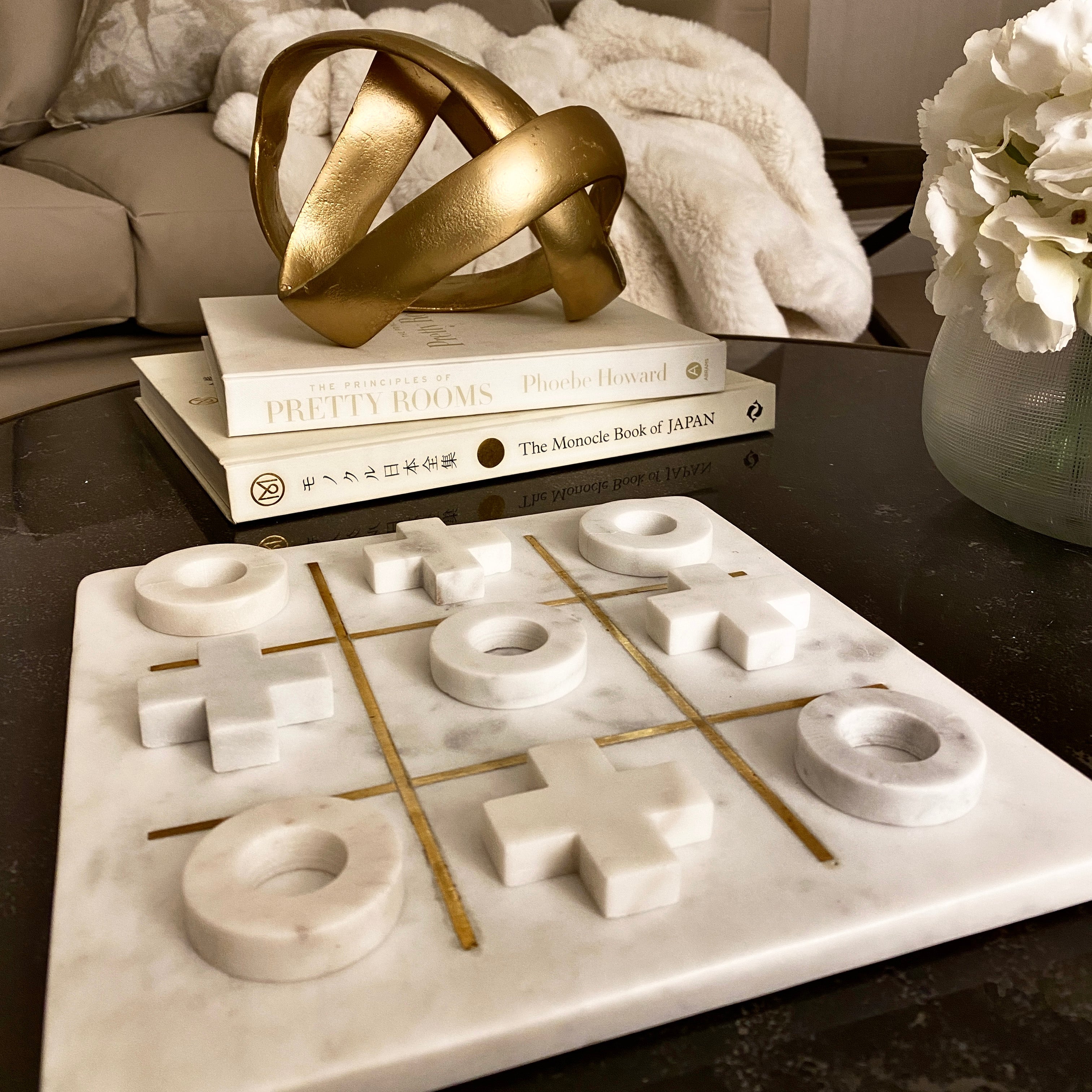 Shop White Marble & Gold Noughts & Crosses Set – Rowen Homes