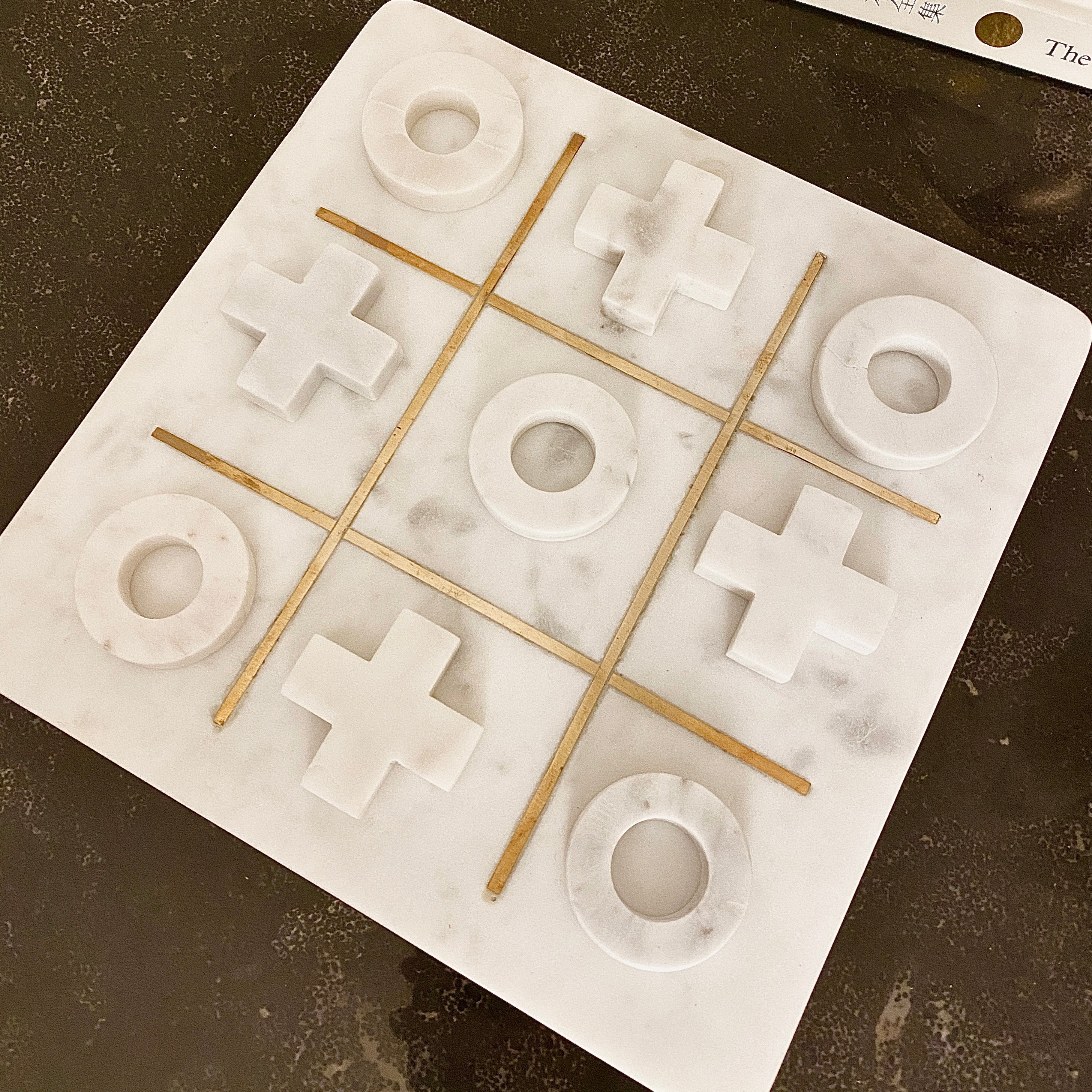 Shop White Marble & Gold Noughts & Crosses Set – Rowen Homes
