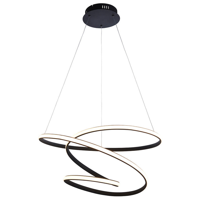 Xena Black Spiral LED Pendant Ceiling Light Lighting 