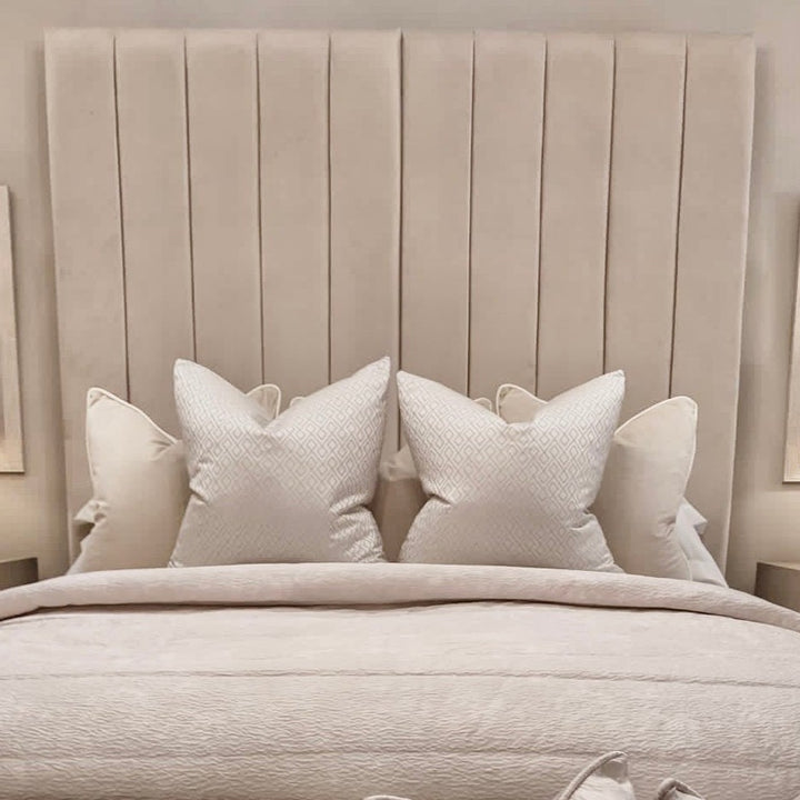 Zana Vanilla Luxury Panelled Bed Bed 