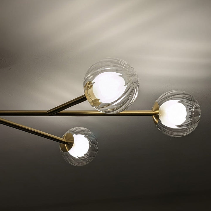 Zayla 6 Light Semi-Flush Brass Ceiling Light Lighting 