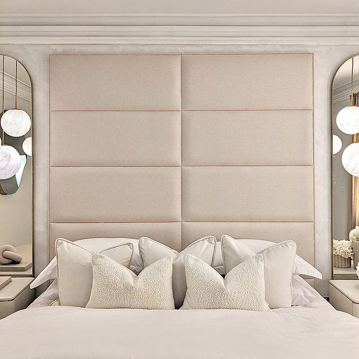 Zen Oyster Luxury Velvet Chocolate Box Headboard MTO Headboard 
