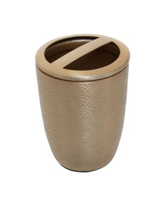 Zena Champagne Etched Toothbrush Holder Bathroom 